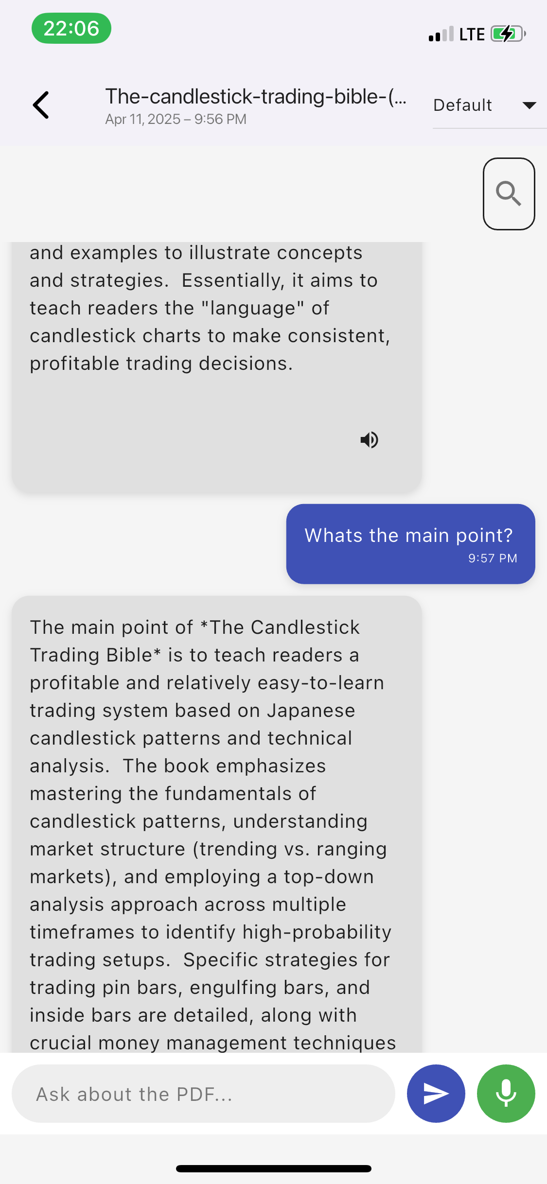 NotteChat Chat Screen - Interact with PDFs Using AI
